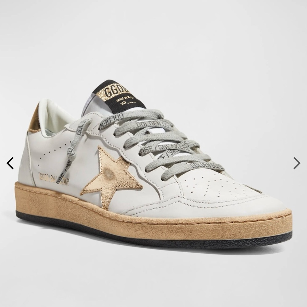 Golden Goose White Sneakers with Gold Star